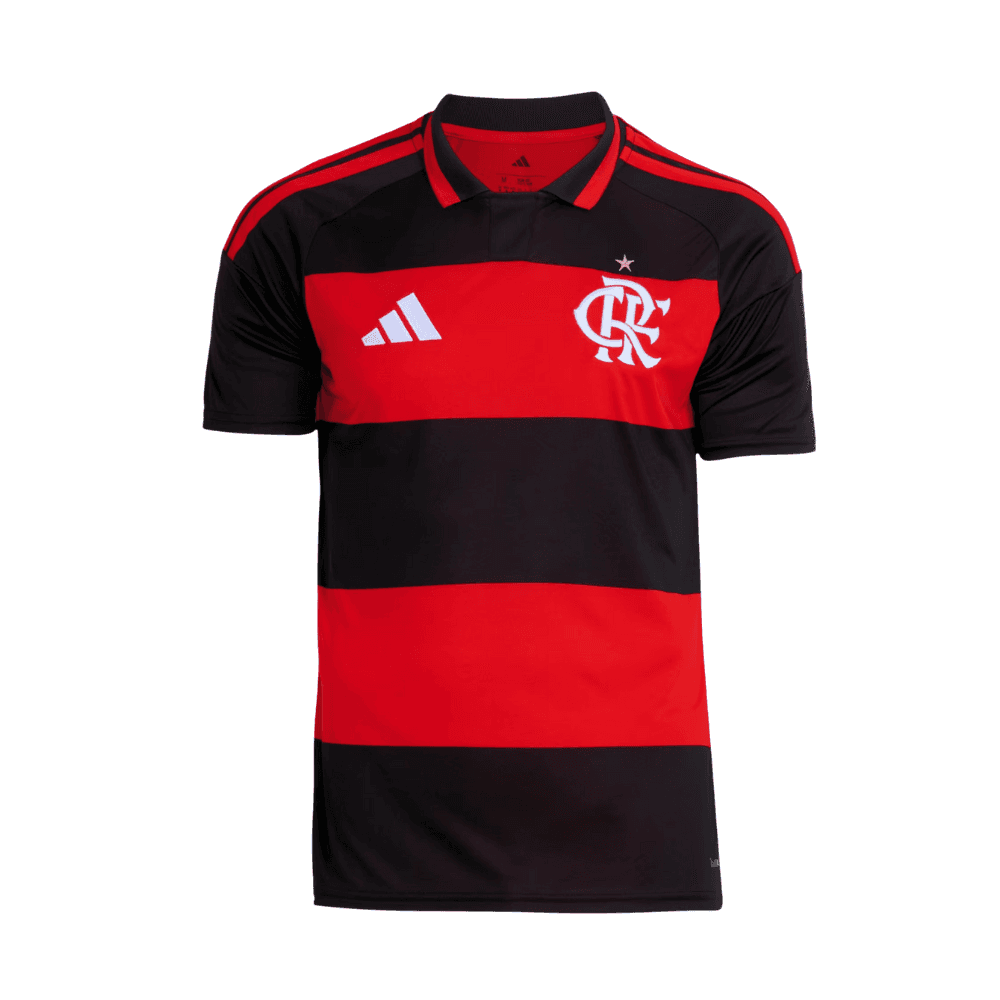 Camisa Vermelha e Preta | Manto Jogo 1 2026 | Sem Patrocínios