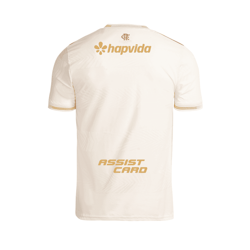 Camisa Flamengo Dourada | Jogo 3 2026 | Libertadores Com Patrocínios | Versão Jogador 2