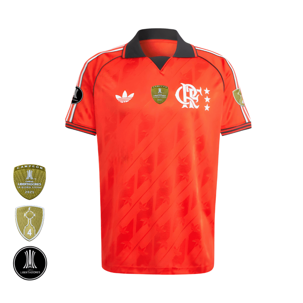 Camisa Flamengo Vermelha | Freestyle 2025 | Libertadores Sem Patrocínios
