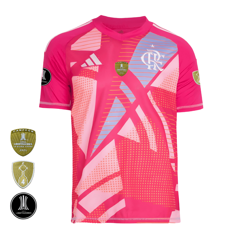Camisa Flamengo Rosa | Goleiro 2 2025 | Libertadores Sem Patrocínios