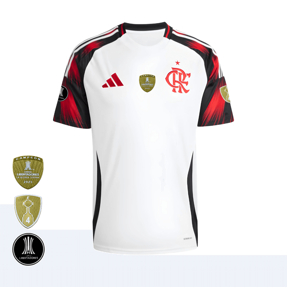 Camisa Flamengo Branca | Jogo 2 2026 | Libertadores Sem Patrocínios
